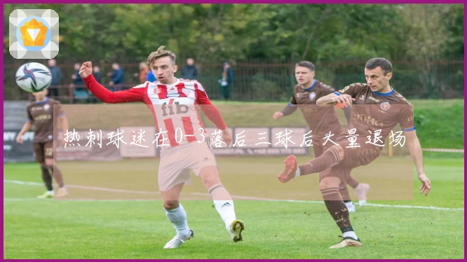 热刺球迷在0-3落后三球后大量退场